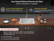 Plantex Guranteed 304 Grade Stainless Steel Kitchen Sink/Stainless Steel Kitchen Sink with 7 Years of Warranty by Plantex/Single Bowl Sink with All Fittings & Drain Rack (Silver Matt-24x18 Inches)