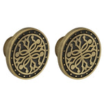 Plantex Knobs for Drawer/Round Drawer Knobs/Knobs for Cabinets/Pull-Push Knobs for Kitchen/Bedroom Drawer - Pack of 2 (DTK-301, Brass Antique)
