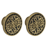 Plantex Knobs for Drawer/Round Drawer Knobs/Knobs for Cabinets/Pull-Push Knobs for Kitchen/Bedroom Drawer - Pack of 2 (DTK-301, Brass Antique)