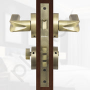 Plantex Main Door Lock/Mortise Lock for Door with 3 Years of Warranty - Robust Door Lock for Home with Brass Lock Body & Cylinder(064- Brass Antique Finish)