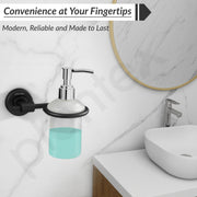 Plantex 304 Grade Stainless Steel Liquid Soap Dispenser/Shampoo Dispenser/Hand Wash Dispenser/Bathroom Accessories - Daizy (Black)