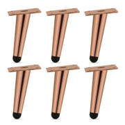 Plantex 4 Inch Sofa Legs for Bed Furniture/Sofa Legs for Table/Sofa Support Legs with Rubber Grip (Rose Gold, 6 Pcs)