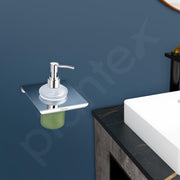 Plantex Stainless Steel and ABS Liquid/Handwash/Soap Dispenser for Hospitals, Hotels, Restaurants, Offices & Bathroom - Wall Mount (Chrome)