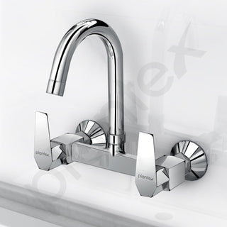 Plantex Sink Mixer Tap Hot and Cold with 360° Swivel Spout/Mixer Tap for Kitchen with Wall Flange and Teflon Tape/Kitchen Sink Tap (Celesiya-1248)