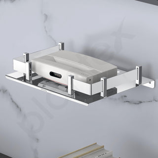 Plantex Stainless Steel Set Top Box Shelf for Wall/Multi-Functional Shelf for Home - 8 x 10 inch (Chrome Finish)
