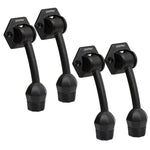 Plantex Door Stopper for Main Door/5-Inch Stopper with Rubber Grip/Stoppers for Wooden Door/Stops for Door – Pack of 4 (Z-Black)