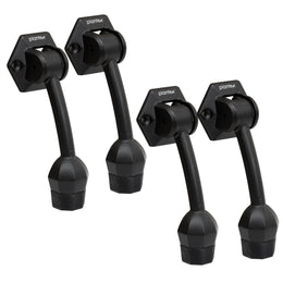 Plantex Door Stopper for Main Door/5-Inch Stopper with Rubber Grip/Stoppers for Wooden Door/Stops for Door â€“ Pack of 4 (Z-Black)