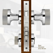 Plantex Heavy Duty Door Lock/Main Door Mortise Lock Handle/Handle Set for Home/Office/Door Accessories (Satin White, Chrome)