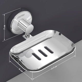 Plantex 304 Grade Stainless Steel Soap Holder/Bathroom Soap Holder/Kitchen Soap Stand for Sink - Bathroom Accessories (Chrome)