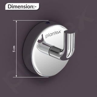 Plantex Stainless Steel Robe Hook for Bathroom/Door Hook Hanger/Wall Hanging Hooks/Bathroom Accessories - Pack of 1 (Chrome)