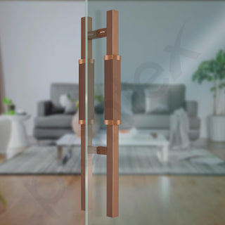 Plantex 20.5 Inch Main Door Handle/Aluminium Door Handle/Pull-Push Door Handle - (Pack of 1, Rose Gold)