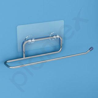 Plantex Self Adhesive Stainless Steel Towel Holder/Towel Hanger/Towel Ring for Bathroom/Napkin Holder/Bathroom Accessories - Pack of 1 (Chrome)