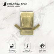Plantex 304 Grade Stainless Steel Robe Hook/Hanger for Bathroom/Robe Hooks for Bathroom/Hooks/Bathroom Accessories - Crystal (Brass Antique)