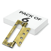 Plantex Butterfly Hinges for Door/Stainless Steel Door Hinges/5 Inch x 14 Gauge Hinge/2.5 mm Hinges for Home/Office/Hotel/Non-Mortise Hinge - Pack of 6 (Brass Antique)