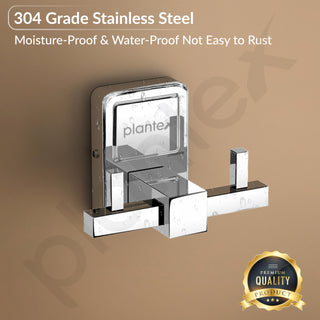 Plantex 304 Grade Stainless Steel Robe Hook/Cloth-Towel Hanger/Door Hanger Hook/Bathroom Accessories - Darcy (Chrome)