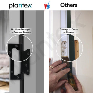 Plantex Butterfly Hinges for Door/Stainless Steel Door Hinges/Non-Mortise Hinges/5 Inch x 14 Gauge Hinges/2.5 mm Hinges for Home/Office/Hotel - Pack of 6 (Black)