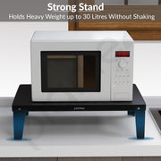 Plantex GI Steel Oven Stand/Microwave Stand for Kitchen Platform/Easy to Screw-Fit & Assemble OTG Rack/Kitchen Storage Shelf Ã¢â‚¬â€œ Metal (Black)
