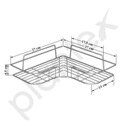 Plantex Stainless Steel Bathroom Corner Shelf/Self Adhesive Bathroom Shelf for Wall/Bathroom Organiser Without Drill - Pack of 2 (Chrome)