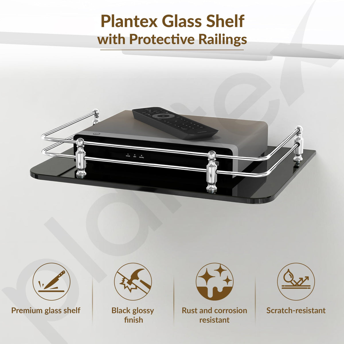 Plantex Glass Setup Box Stand Wall Mounted/Glass Shelf/Wall Shelf Rack ...