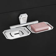 Plantex Double Soap Dish for Bathroom/304 Grade Stainless Steel Dual Soap Holder/Soap Case/Soap Stand/Bathroom Accessories - Pack of 1 (PM-2408, Chrome)