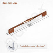Plantex Cabinet Handle/224mm Handle for Wardrobe/Kitchen Handle/Pull-Push Handle for Home/Office - Pack of 1 (Rose Gold)