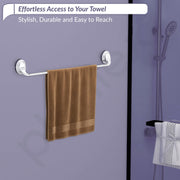 Plantex 304 Grade Stainless Steel 24 inch Towel Hanger/Holder for Bathroom/Single Towel Rod/Bar/Bathroom Accessories Pack of 1, Cubic(Chrome)