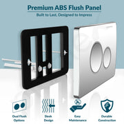 Plantex Flush Plate/Dual Flush Plate for Toilet/Mechanical Dual-Flush Faceplate/Water-Saving Technology â€“ Pack of 1 (Chrome)