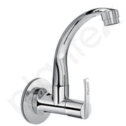 Plantex Pure Brass Kitchen Taps for Home Sink/Tap for Kitchen Basin with 360Ãƒâ€šÃ‚Â° Swivel Spout and Water Saving Aerator/Water Tap with Brass Wall Flange-7 Year Warranty (AQ-1410- Chrome)