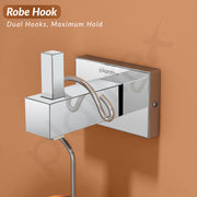Plantex Stainless Steel Robe Hook/Cloth-Towel Hanger/ccloth Hanger for Bathroom wall Bathroom Accessories - Nexa (Chrome)