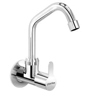 Plantex Pure Brass Kitchen Sink Tap with 360Ã‚Â° Extended Swivel Spout/Basin Tap with Water Saving Aerator/Sink Tap for Kitchen Basin with Brass Wall Flange-7 Year Warranty (FLO-810- Chrome)