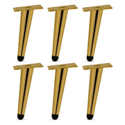 Plantex 6 Inch Sofa Legs for Bed Furniture/Sofa Legs for Table/Sofa Support Legs with Rubber Grip (Gold, 6 Pcs)