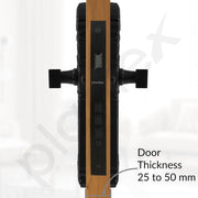 Plantex Heavy-Duty Door Lock Set -Main Door Lock Handle Set/6-Lever Lock Mechanism with 3 Years of Warranty/Mortise Lock with 3 Keys, Brass Lock Body & Cylinder(657- Black)