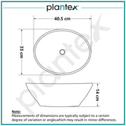 Plantex Ceramic Basin for Bathroom/Table Top Ceramic Basin/Washbasin for Bathroom (BOAT-NS-514-Marble Finish,16 x 13 x 5.5 Inch)
