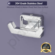 Plantex 304 Grade Stainless Steel Robe Hook/Hanger/Hook for Hanging Towel in Bathroom/Living Room - Decan (Chrome)