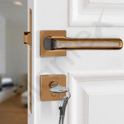 Plantex Main Door Lock for Home with 3 Years of Warranty/Mortise Locks for Door - Main Door Lock Set (PT-007- Rose Gold - Satin Black)