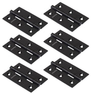 Plantex Heavy Duty Stainless Steel Door Butt Hinges 3 inch x 16 Gauge/1.5 mm Thickness Home/Office/Hotel for Main Door/Wooden/Bedroom/Kitchen/Door Hinges/Kabja - Pack of 6 (Black)