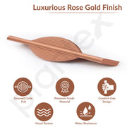 Plantex Cabinet Handle/Kitchen Cabinet Door Handle/Wardrobe/160 mm Cupboard Handle/Door Pull-Push Handle for Home/Office - Pack of 2 (Rose Gold)