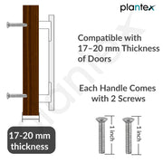 Plantex Aluminium Cabinet Handle/900mm Wardrobe Handle for Home/Cupboard Door Pull-Push Handles for Office - Pack of 2 (DTC-5580, Black)