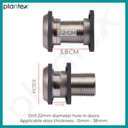 Plantex Door Eye Viewer/Eye Hole for Main Door/Door Eye viewer with 200 Degree Wide View for Peephole - Pack of 2 (Satin)