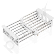 Plantex Stainless Steel & ABS Plastic Sink Drainer Basket/Vegetable Washing Sink Basket Strainer/Kitchen Accessories Items for Home - Pack of 1 (White)