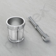 Plantex Heavy Stainless Steel Mortar & Pestle Set/Spice Mixer/Khalbatta/Khal/Okli for Kitchen - Size 5(Dia: 9, H: 10 cm)