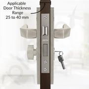 Plantex Heavy-Duty Door  Handle Lock Set/ 6-Lever Lock Mechanism with 3 Years of Warranty/Mortise Door Lock with 3 Keys - (8129-Satin White)