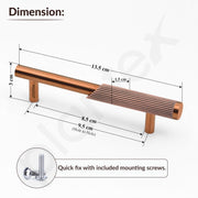 Plantex Stainless Steel & Aluminium Cabinet Handle/96mm Wardrobe Handle for Home/Cupboard Door Pull-Push Handles for Office - Pack of 1 (Rose Gold)