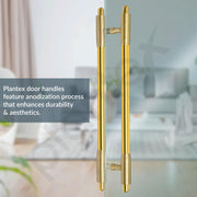 Plantex 18 Inch Main Door Handle/Pull-Push Handle for Main Door/Stainless Steel Handle for Home&Office/Hotel - Pack of 1 (Brass Antique & PVD Gold)