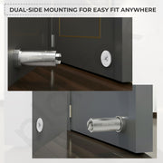 Plantex Stainless Steel Wall-Mounted Magnetic Door Stopper/Door Catcher for Wooden Door - Pack of 4 (Matt)