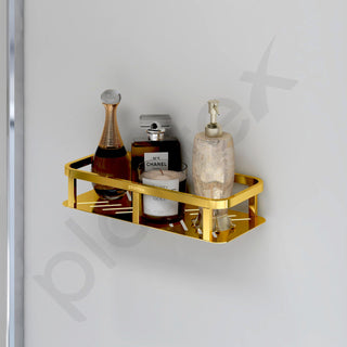 Plantex Stainless Steel 304 Grade Shelf for Bathroom/Storage Organizer/Kitchen Rack - Bathroom Accessories- Pack of 1 (12X5 Inches-PVD Gold Finish)