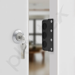 Plantex Tri-Bolt Lock for Main Door/Heavy Duty Door Lock with 4 Keys/Suitable on Single Door for Home/Office/Hotel - Pack of 1 (Z-Black)