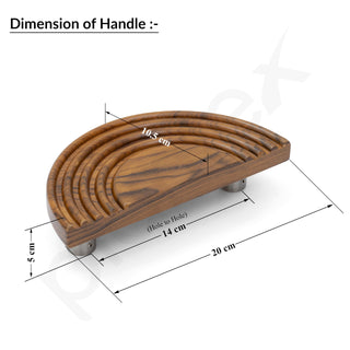 Plantex 8 Inch Main Door Handle/Wooden Handle for Door/Pull-Push Door Handle/Door Accessories (Pack of 1)