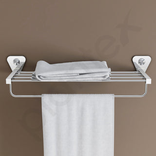 Plantex Pyramid Stainless Steel Towel Rack for Bathroom/Towel Rod/Towel Stand/Towel Hanger/Bathroom Accessories - 24 Inch (Chrome Finish)
