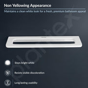 Plantex 20 Inch Acrylic Towel Hanger for Bathroom/Towel Rod for Kitchen/Napkin Holder/Stand/Towel Bar for Bathroom - Pack of 1 (VIW-126, White)